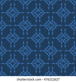 Blue abstract background, striped textured geometric seamless pattern