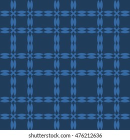 Blue abstract background, striped textured geometric seamless pattern