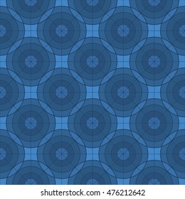Blue abstract background, striped textured geometric seamless pattern