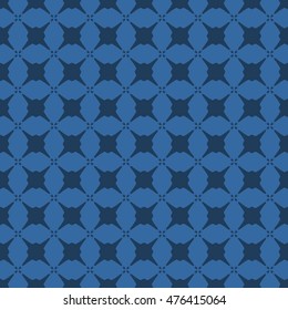 Blue abstract background, striped textured geometric seamless pattern