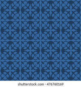 Blue abstract background, striped textured geometric seamless pattern