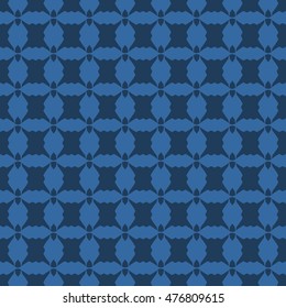 Blue abstract background, striped textured geometric seamless pattern