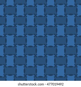 Blue abstract background, striped textured geometric seamless pattern