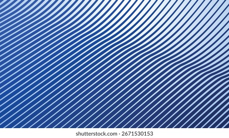 Blue Abstract Background with Stripes Line Modern Minimalist Geometric Wave Pattern