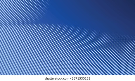 Fundo abstrato azul com linha de listras Padrão de onda geométrica minimalista moderno
