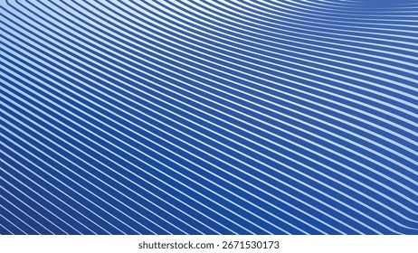 Blue Abstract Background with Stripes Line Modern Minimalist Geometric Wave Pattern