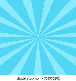 Blue abstract background with sunbeam, vector illustration