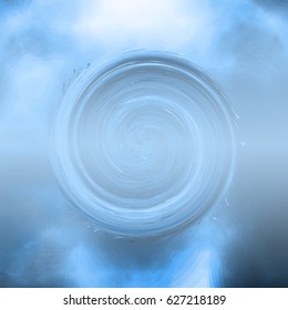 Blue abstract background, swirl, spiral. Vector illustration.