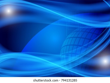 Blue abstract background technology concept , vector illustration