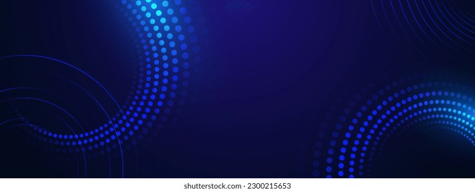 Blue abstract background, technology hi-tech futuristic template. Vector illustration
