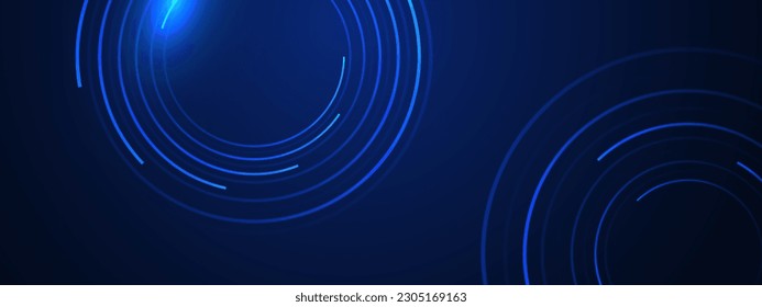 Blue abstract background, technology hi-tech futuristic template. Vector illustration