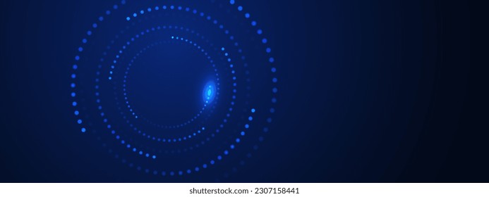 Blue abstract background, technology hi-tech futuristic template. Vector illustration