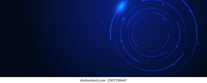 Blue abstract background, technology hi-tech futuristic template. Vector illustration