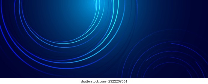 Blue abstract background, technology hi-tech futuristic template. Vector illustration