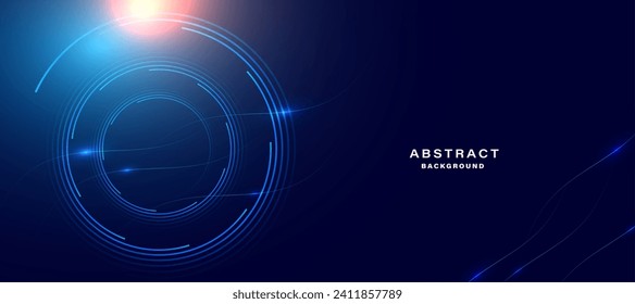 Blue abstract background, technology hi-tech futuristic template. Vector illustration