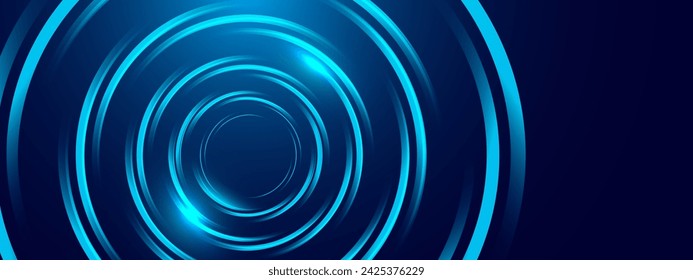 Fondo abstracto azul, plantilla futurista de alta tecnología. Ilustración de vector