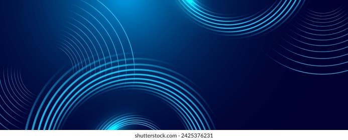 Blue abstract background, technology hi-tech futuristic template. Vector illustration