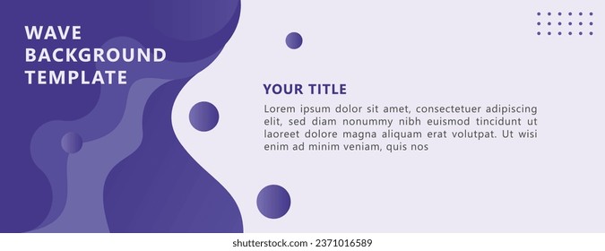 Blauer abstrakter Hintergrund Template Banner mit Farbverlauf-Farbe. Design mit flüssiger Form.