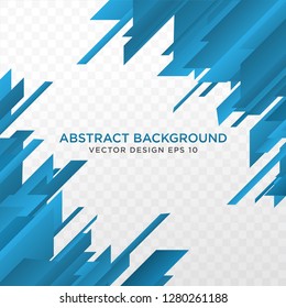 Blue abstract background template design with modern geometric shape style and futuristic concept transparent texture use for business card, poster, banner, daily report cover design vector eps 10.