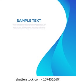 Blue abstract background template vector