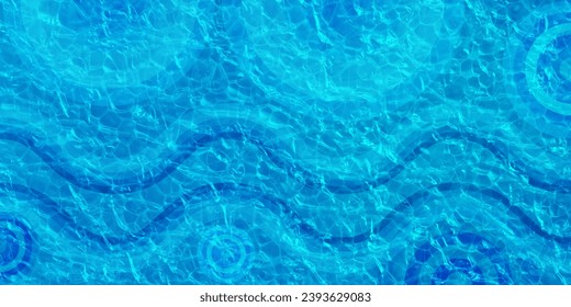 Blue abstract background with texture of water