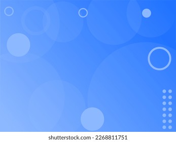 Blue abstract background with transparent circle 