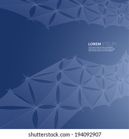 Blue abstract  background with transparent mesh 
