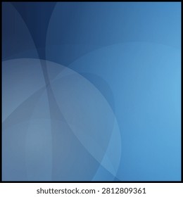 Blue abstract background with transparent shapes and gradient colors