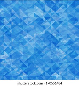 blue abstract background with triangles chaotic