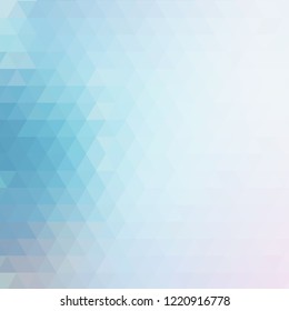 Blue abstract background. Blue triangles. Geometric vector background.