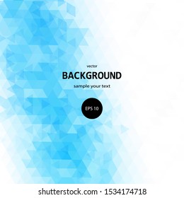 Blue abstract background. Blue triangles. Geometric vector background.