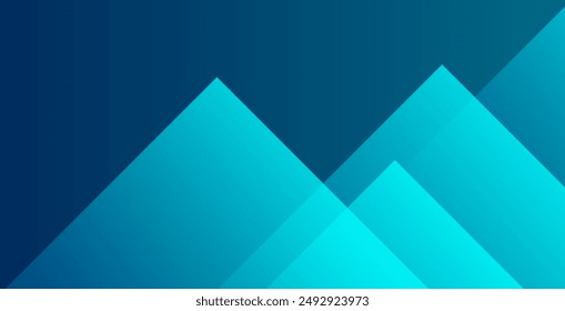 Blue abstract background with triangles. Vector illustration