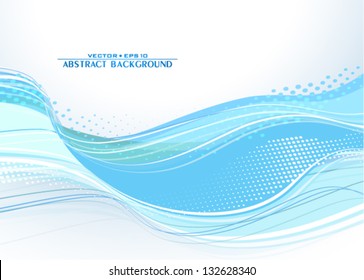 Blue abstract background. Vector