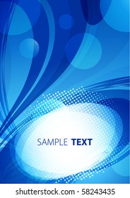 Blue abstract background. Vector