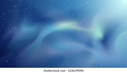 Blue abstract background vector color template with space waves illustration. Gradient pattern ready for print or website