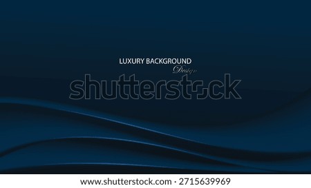 Blue abstract background vector design. Luxurious blue background. Abstract background with fold paper and shiny line decoration. Suit for banner, backdrop, award, certificate and others