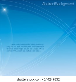 Blue Abstract Background - Vector EPS10