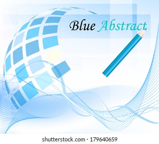 Blue abstract background - vector illustration