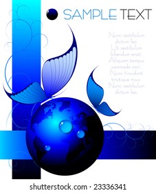 blue abstract background - vector illustration - jpeg version in my portfolio