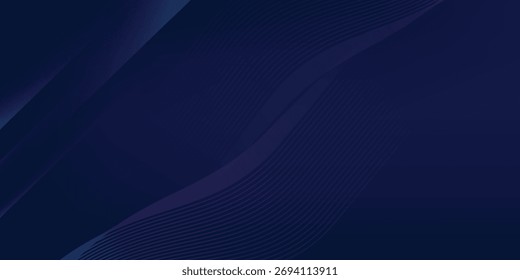 Blue abstract background in vector illustration with glow and lights, with parallel lines, bright geometric shape, design futuristic and elegant.