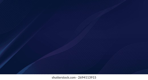 Fondo abstracto azul en Ilustración vectorial con brillo y luces, con líneas paralelas, forma geométrica brillante, diseño futurista y elegante.
