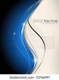 Blue abstract background - vector illustration