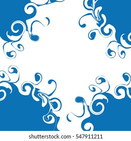 Blue abstract background. Vector illustration