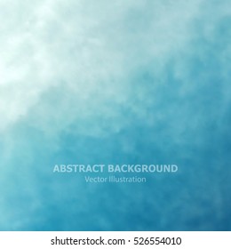 Blue abstract background. Vector sky texture. Illustration made by gradient mesh