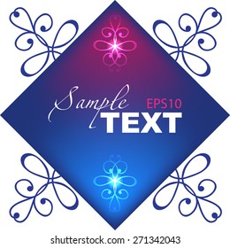 Blue abstract background vector for text and message design