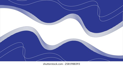 blue abstract background vector with wave line. vektor
