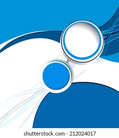 Blue abstract background with wave