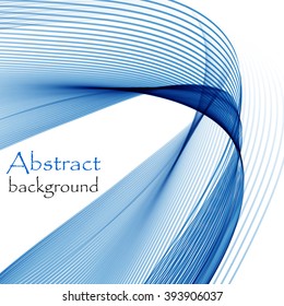 Blue abstract background with wave