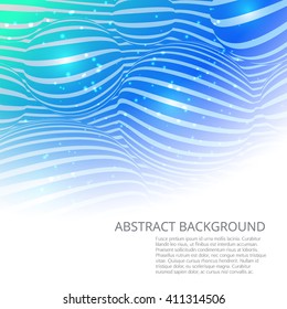 Blue Abstract Background wave form.
