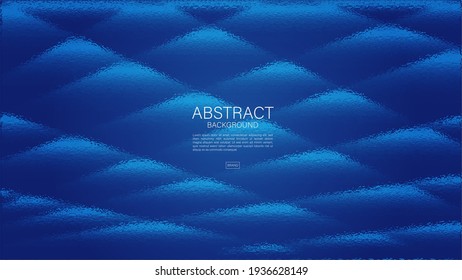 Arrière-plan abstrait bleu, arrière-plan vectoriel à l'onde, illustration, Texture Minimale, création de couvertures, modèle de prospectus, bannière, arrière-plan web, couverture de livre, publicité, modèle d'impression, fond d'écran.